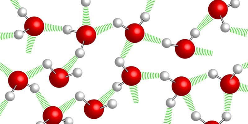 water compound molecule dipole hydrogen bonds