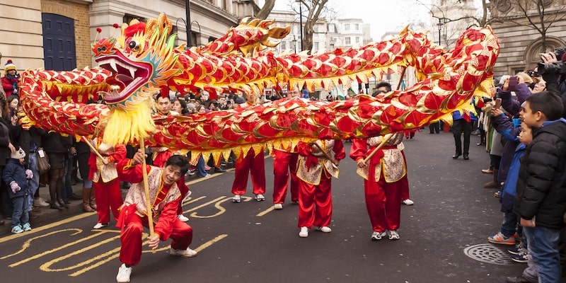 Chinese New Year celebrations also take place in London's Chinatown.