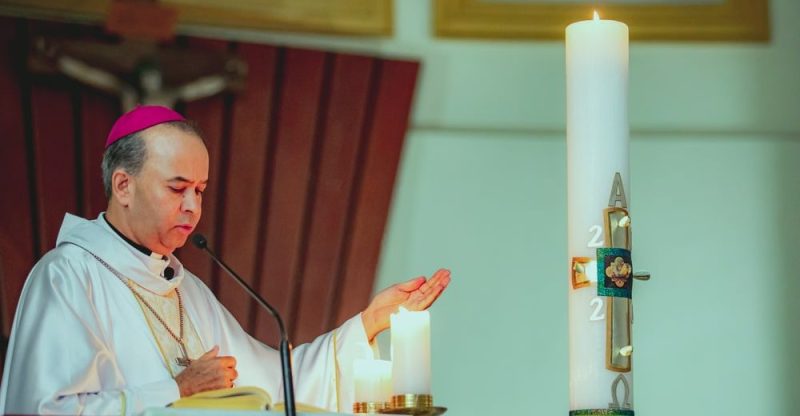 Symbols of Holy Week paschal candle