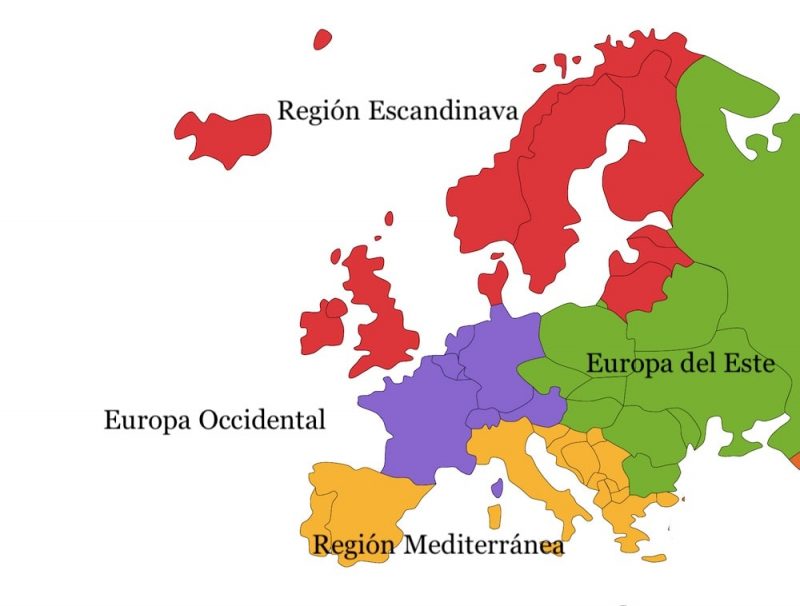 continental regions europe