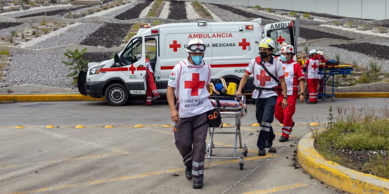 Red Cross workers