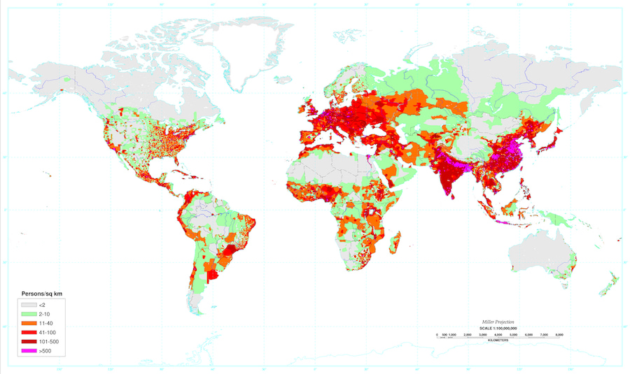 world population density