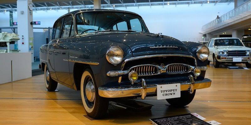 A vintage car at the Toyota museum in Japan.