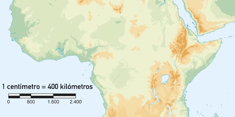 a map of africa shows its scale